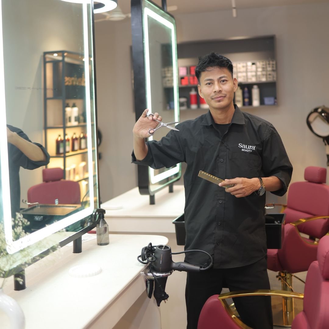 Saura salon work Guwahati